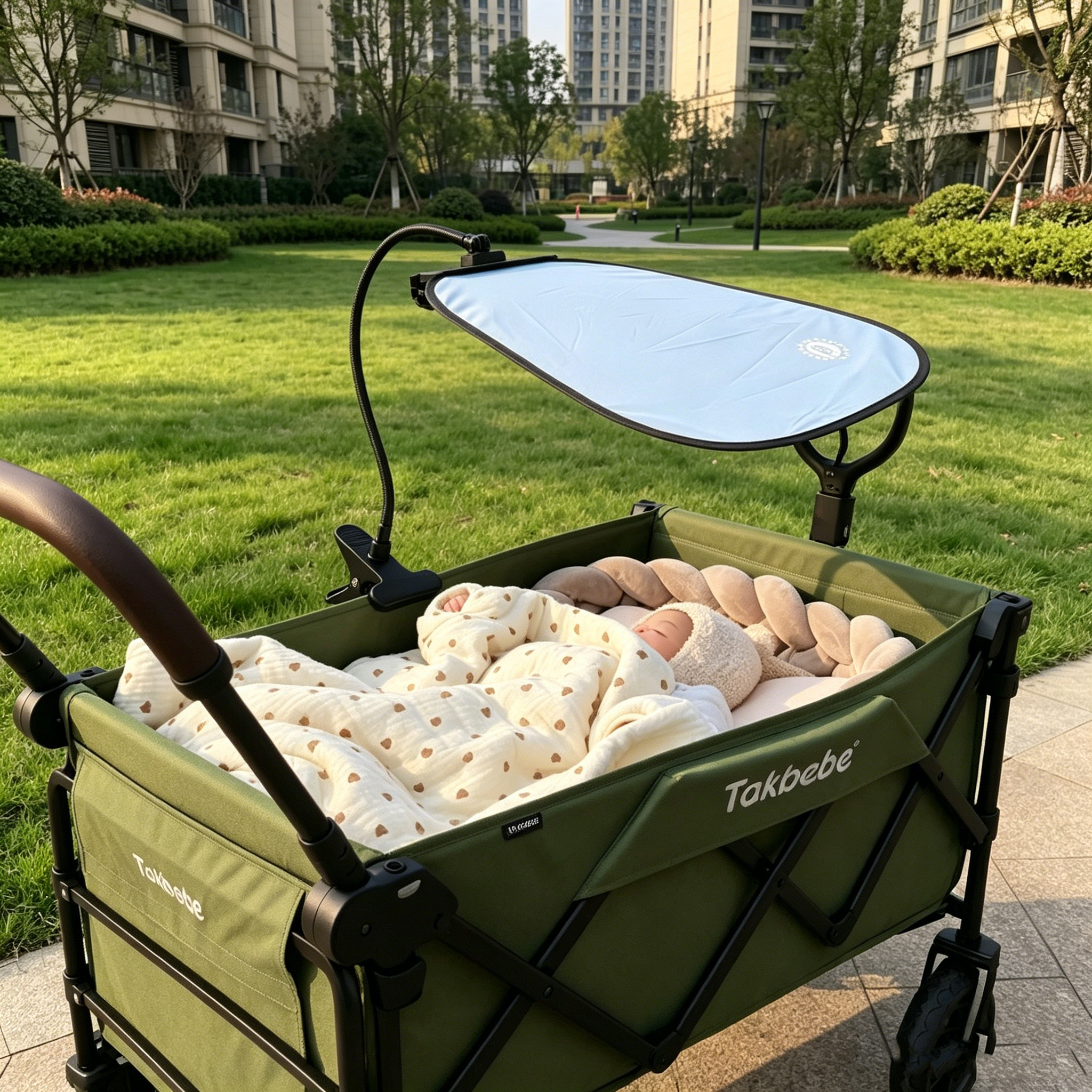 【遛娃神器】婴儿车遮阳板户外防太阳直晒轻便可折叠屏风背夹式