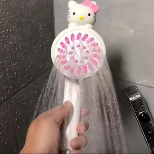 儿童莲蓬头增压热水器洗澡可爱 哈喽凯蒂猫卫生间花洒淋浴喷头套装