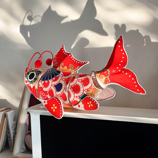 非遗鱼灯手工diy材料包儿童新年元宵节手持锦鲤鱼灯过年拍照道具