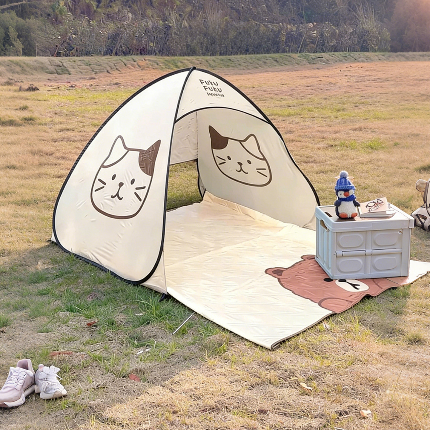 户外帐篷露营野营便携式可折叠一键开合遮阳防晒防雨家庭野餐装备