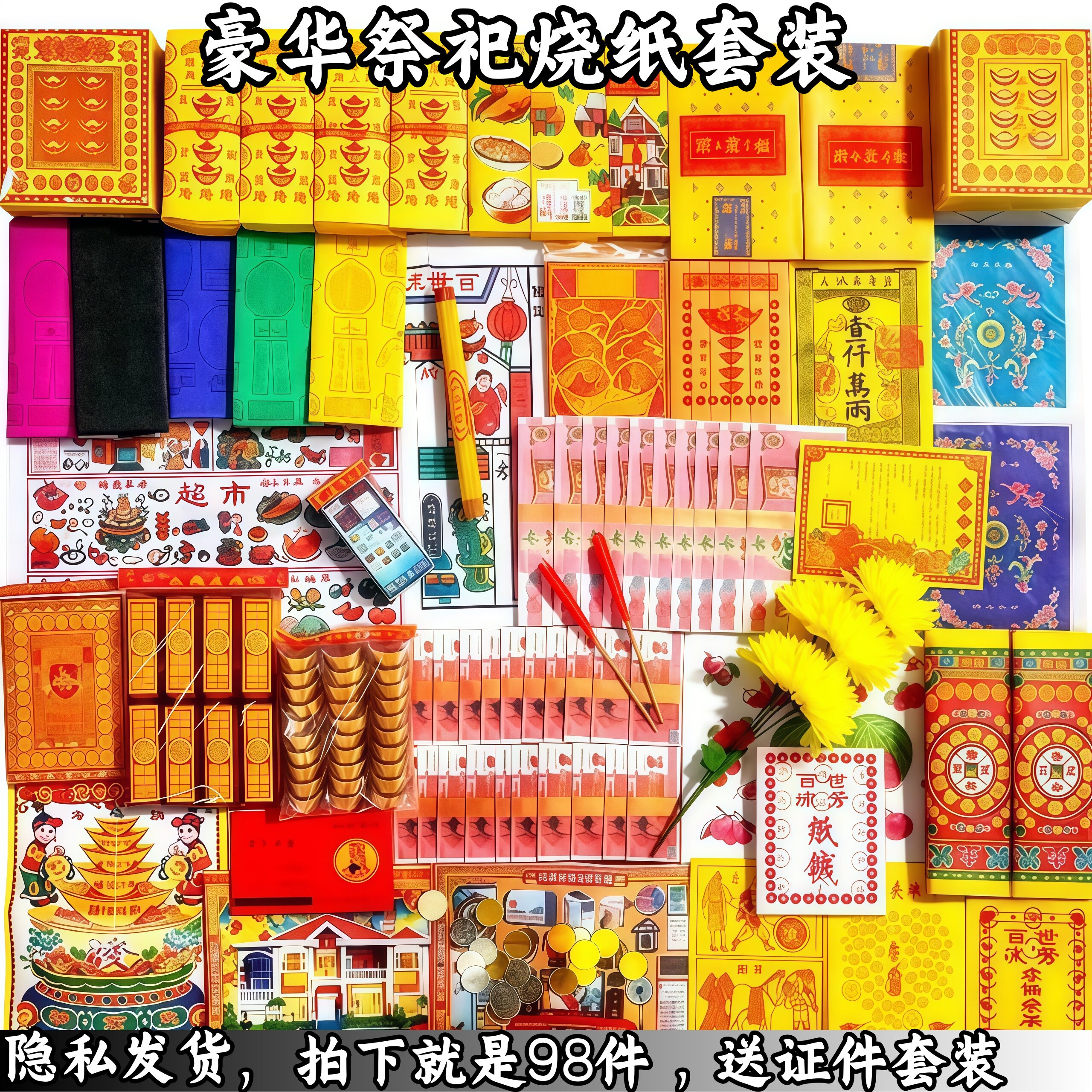 周年头七烧五七全套纸三七大全批发清明节,寒衣节十月一
