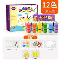 12-цветная пальчиковая краска в роскошном стиле [легко мыть]