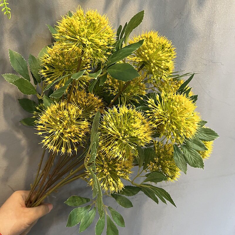 仿真花3头葱球葱花蒲公英婚庆客