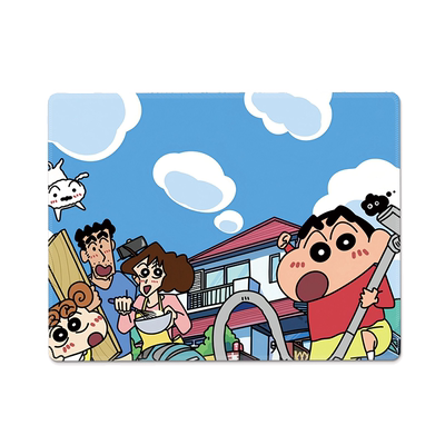 蜡笔小新小鼠标垫可爱锁边电脑桌垫笔记本鼠标垫便携办公鼠标垫