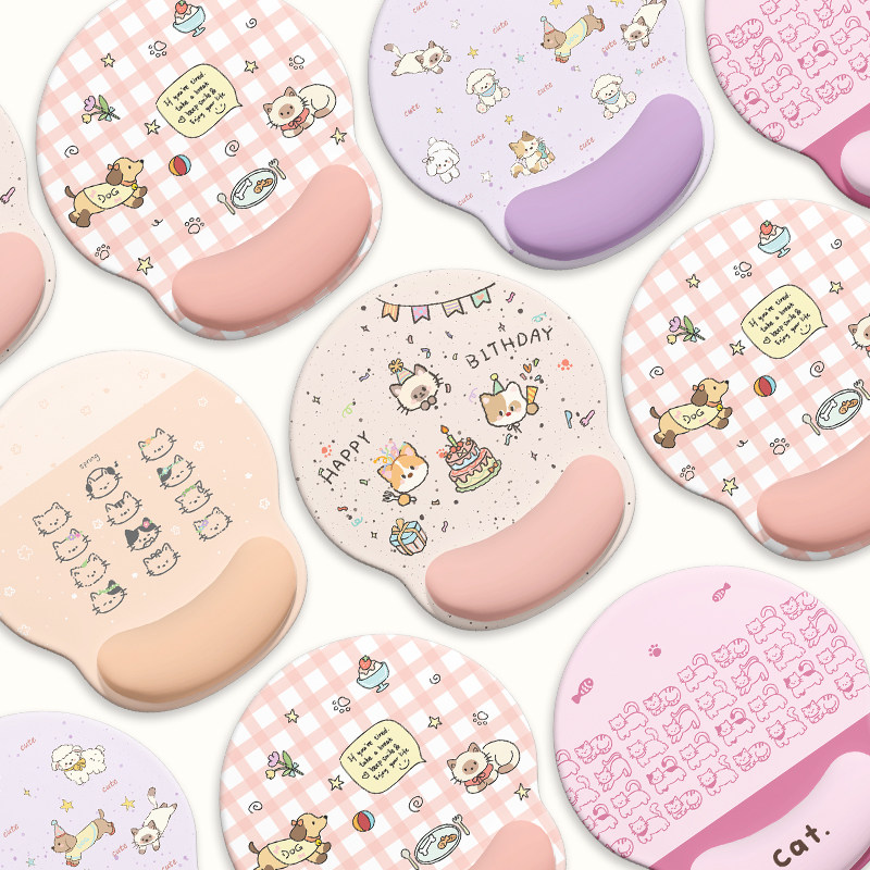 护腕鼠标垫卡通猫猫办公护手垫女生手腕垫可爱硅胶手托电脑键盘托,电脑硬件/显示器/电脑周边,鼠标垫/贴/腕垫,淘宝优惠券,粉丝福利购,淘宝优惠卷