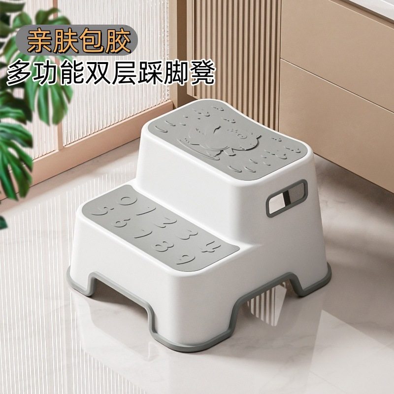 儿童垫脚凳浴室洗漱台增高包踩踏板全卡通双层防滑脚凳子马桶胶厚,住宅家具,儿童凳,淘宝优惠券,粉丝福利购,淘宝优惠卷