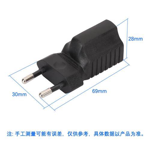 欧杰凌达头标转美标插头插座转换规器EU TO 5-15RS UA电源转接欧