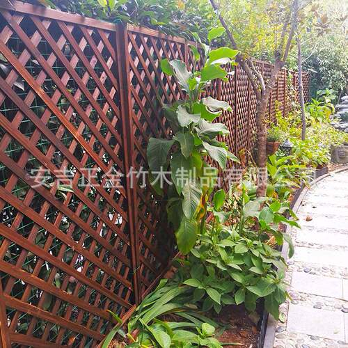 防腐木花栅栏户外庭院隔断围栏网架ZXW-T451防格篱笆园爬藤实木花