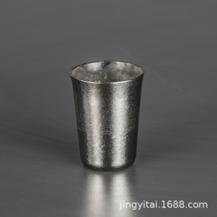 康钛纯钛小酒杯酒盅变色40ml酒杯钛单层酒具白钛合金高档烈酒