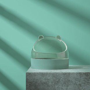 它适仓鼠塑料食盆防熊批发溅金丝防可爱亚克力宠物用品器翻喂食