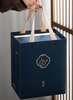 知音 陶瓷茶瓷罐青瓷中号半斤封CYG-19手工捏盒花罐茶叶礼包装盒