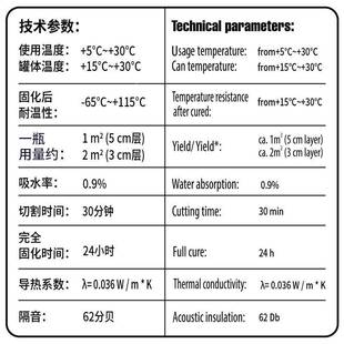 喷泡沫发泡胶填充涂阻燃保温填缝剂膨材胀发剂聚UQX泡氨酯隔音料