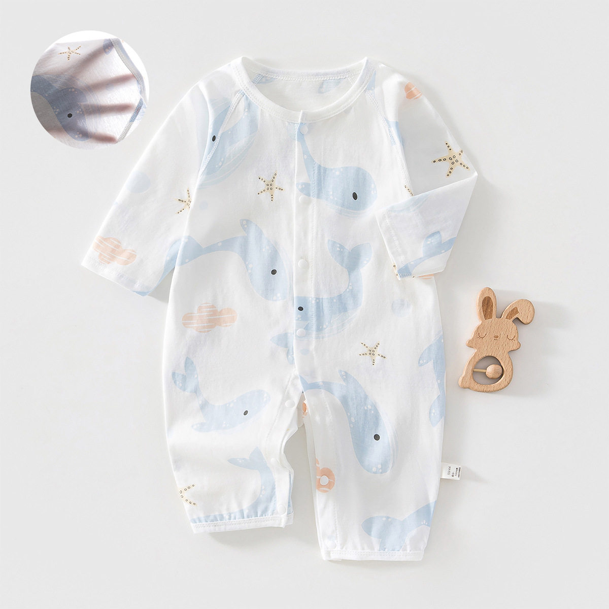 婴儿连体衣服夏装宝宝纯棉无骨