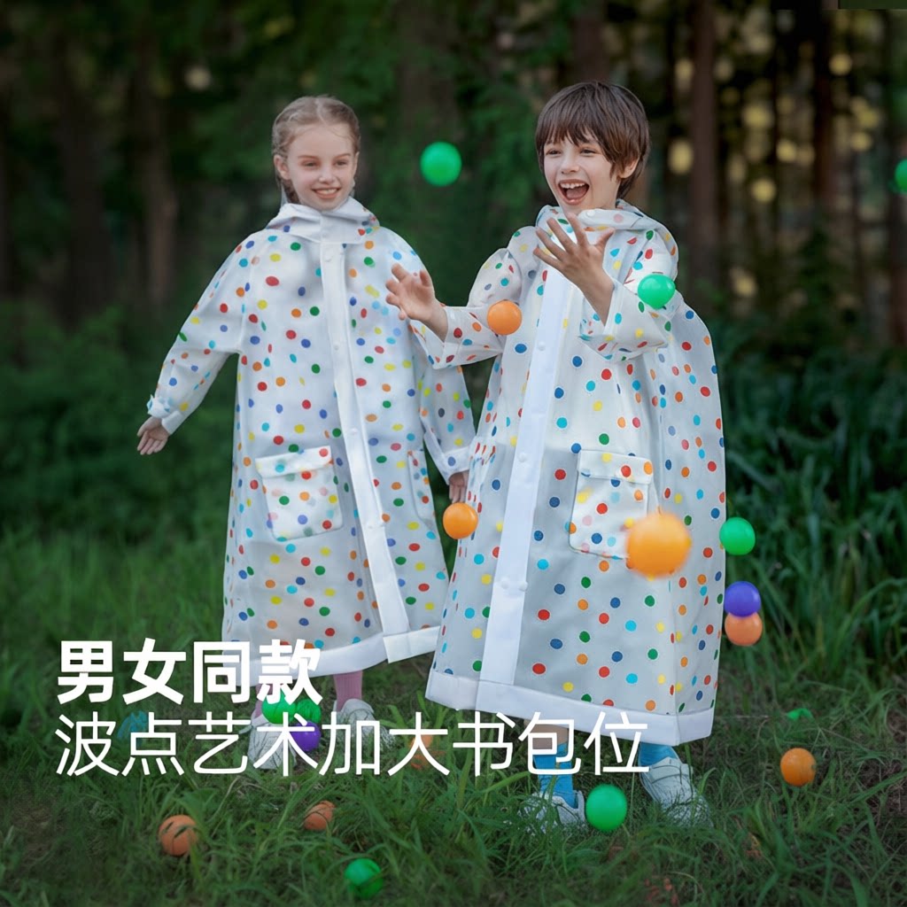 彩色波点雨衣雨披长版全身女生