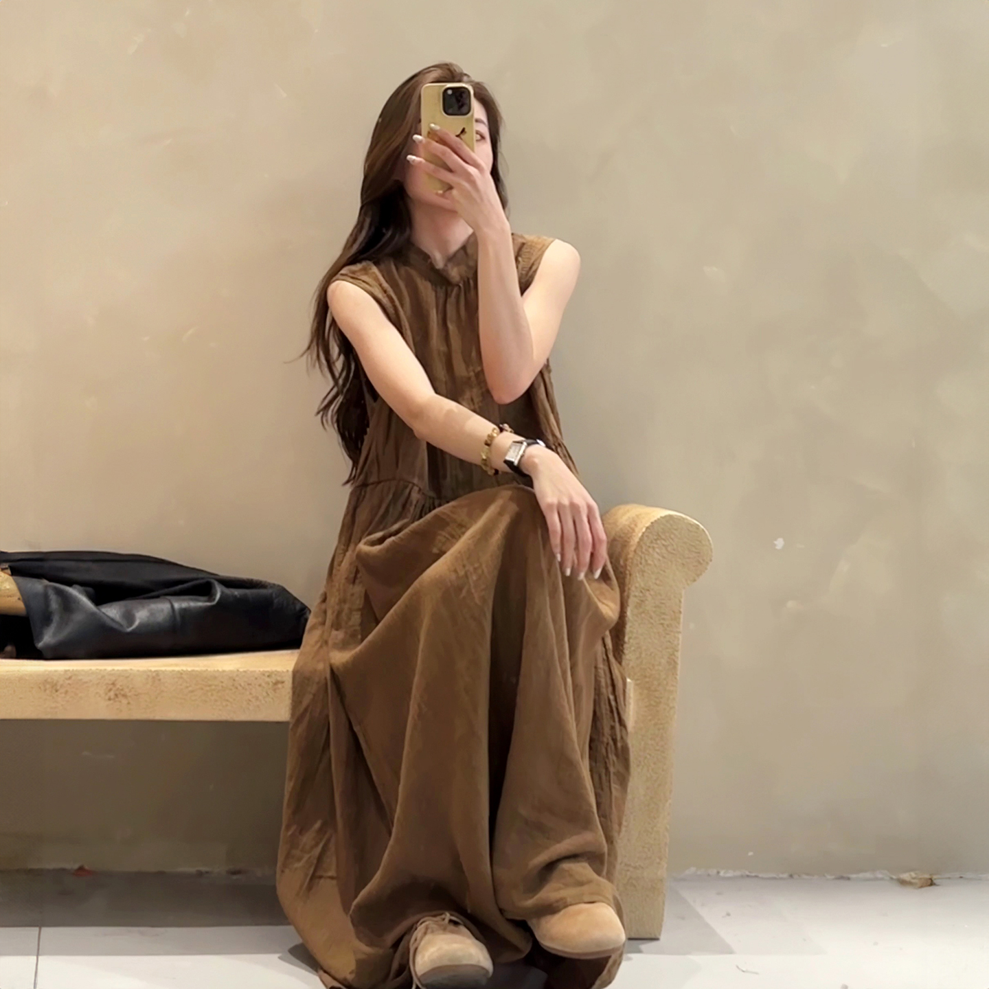 新款小众不撞款显瘦背心裙夏