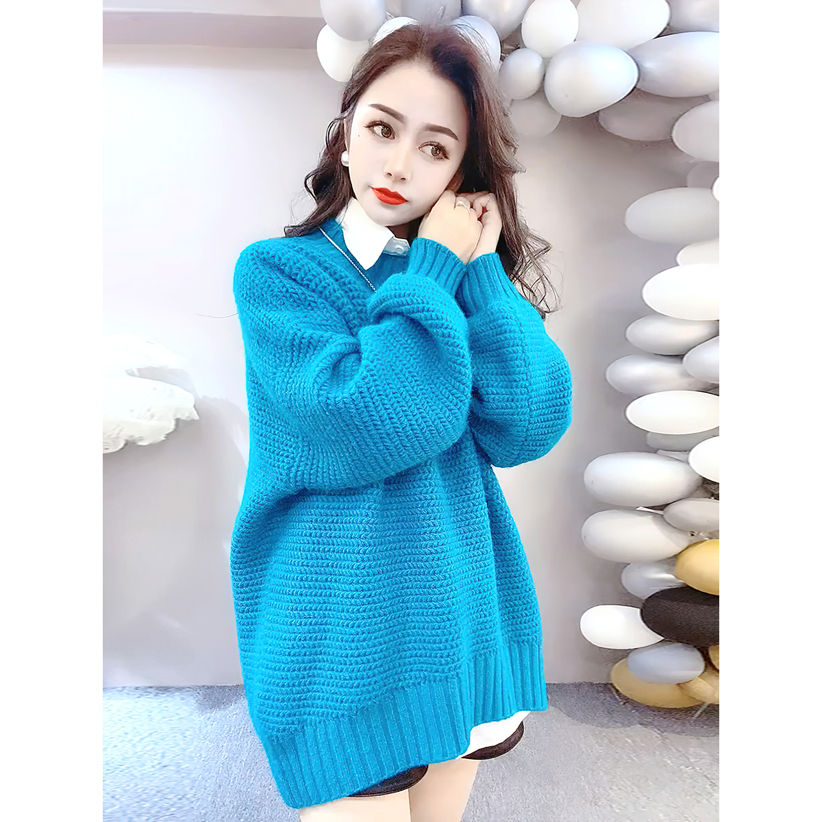 韩版套头毛衣女2025年秋季新款慵懒风宽松百搭加厚针织打底衫上衣