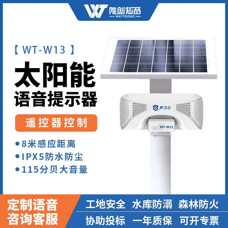W13户外防水太阳能感应语音
