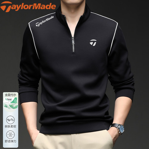 国际大牌TaylorMade泰勒梅高尔夫长袖T恤男式户外运动速干POLO衫