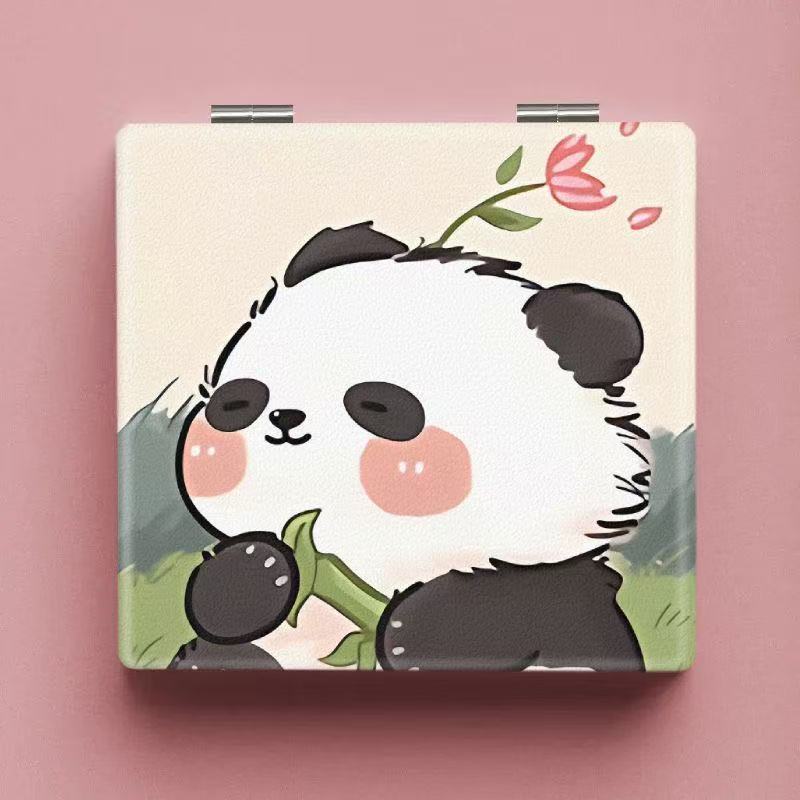 熊猫小镜子随身带补化妆