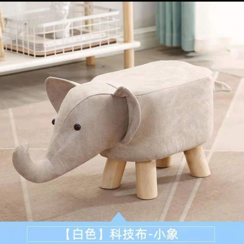 动物图案科技布儿童卡通小凳子