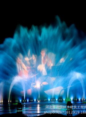 水幕电影音乐喷泉大型水景亮化全套装置人工湖景区喷泉设备厂家