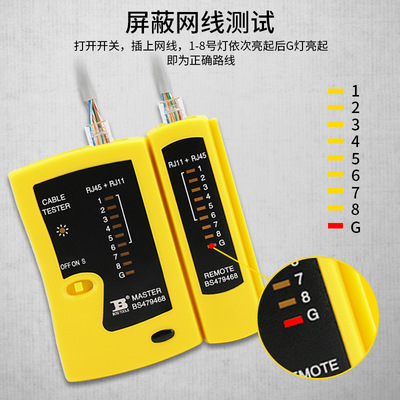 波斯工具 智能线缆测线仪 网络测试仪 测线器 断点测试 BS479468