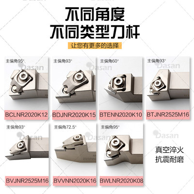 跨境数控白色刀杆bwlnr2020k08/btjnr2525m16压板b型外圆刀杆