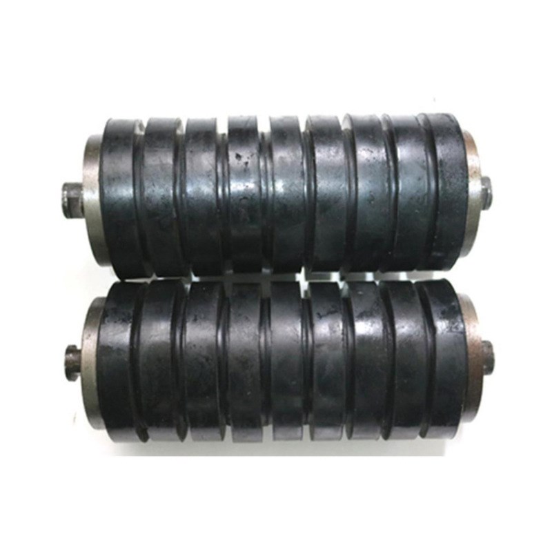 胶圈缓冲托辊 供应 生产输送机胶辊 包胶缓冲托辊