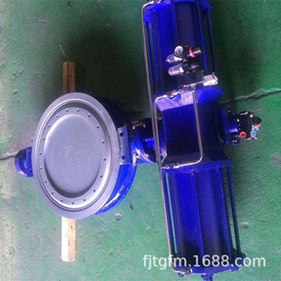 泉州质启D673H 16C气动对夹蝶阀开关关调节型硬密封蝶阀DN100 10C