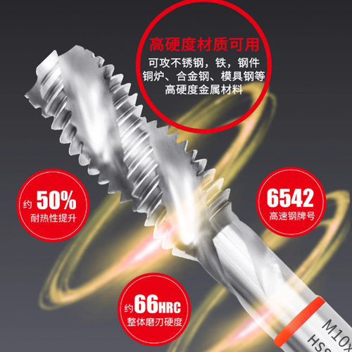 ygygi螺旋先端机用丝攻不锈钢丝锥攻牙材料铝m3-m12螺纹
