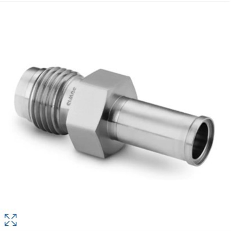 316L-4-HVCR-1A6不锈钢流量接头自动卡套焊接3/8in.1/4in