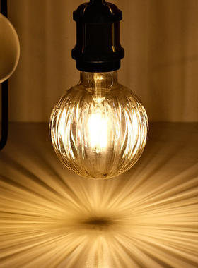 灰色西瓜灯爱迪生led灯泡e27螺口复古暖光烟灰色民宿橱窗装饰灯泡