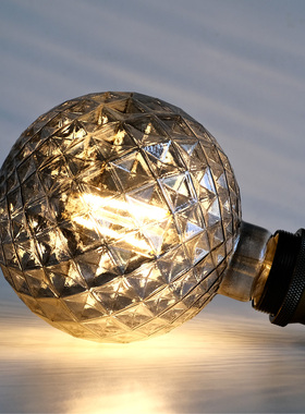 灰色菠萝氛围灯暖光爱迪生灯泡E27大螺口LED无频闪创意艺术复古灯