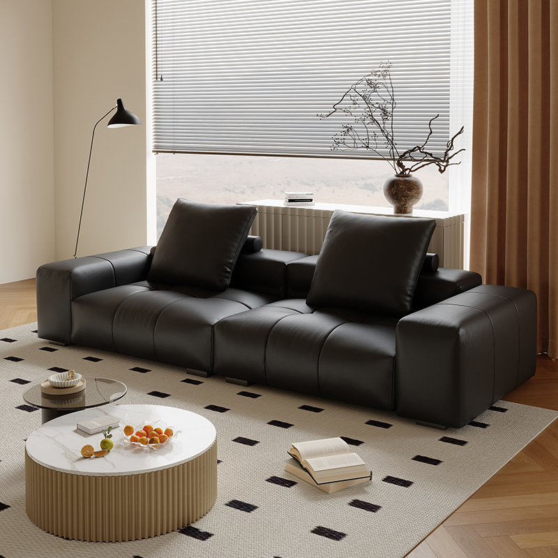 2025新款意式极简真皮saba像素沙发客厅现代轻奢设计师模块沙发