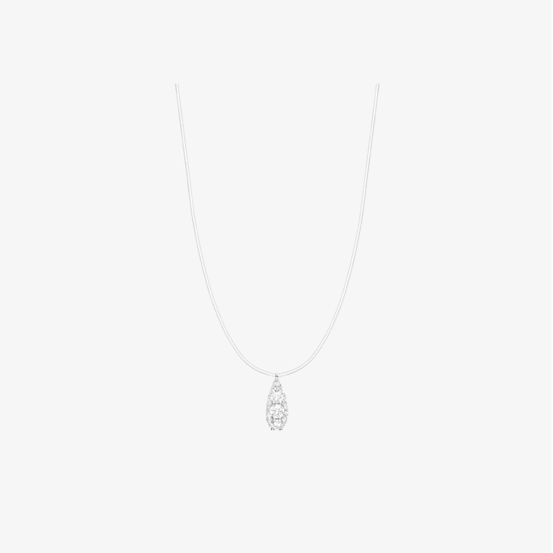 OUIBYABI欧比雅比星河新品小蛮腰密镶水滴吊坠颈链悬浮项链锁骨链