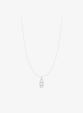 OUIBYABI欧比雅比星河新品小蛮腰密镶水滴吊坠颈链悬浮项链锁骨链