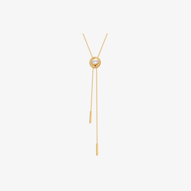 【美呀呀Liya】OUBIYABI欧比雅比流年淡水珍珠可抽拉毛衣链