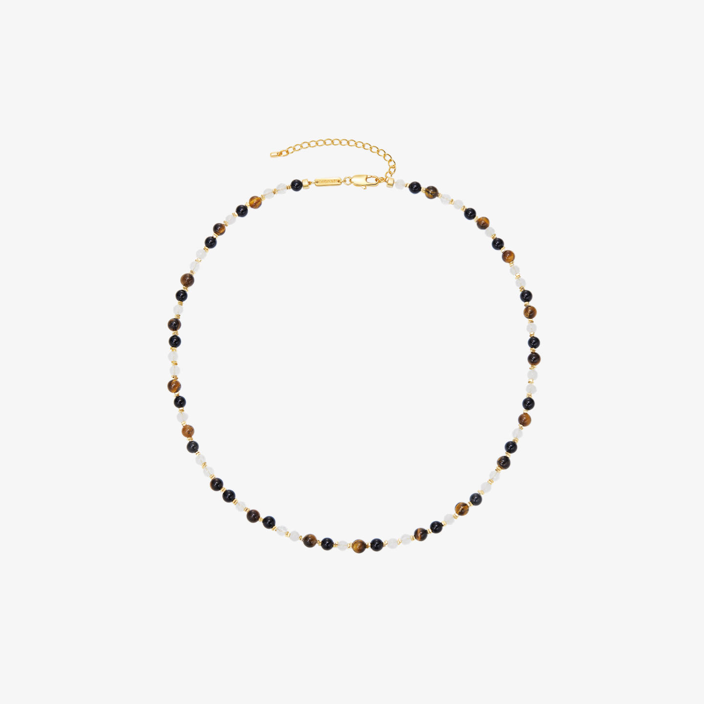 OUBIYABI欧比雅比【珠饰系列】玛瑙虎眼石串珠项链招财多宝颈链女