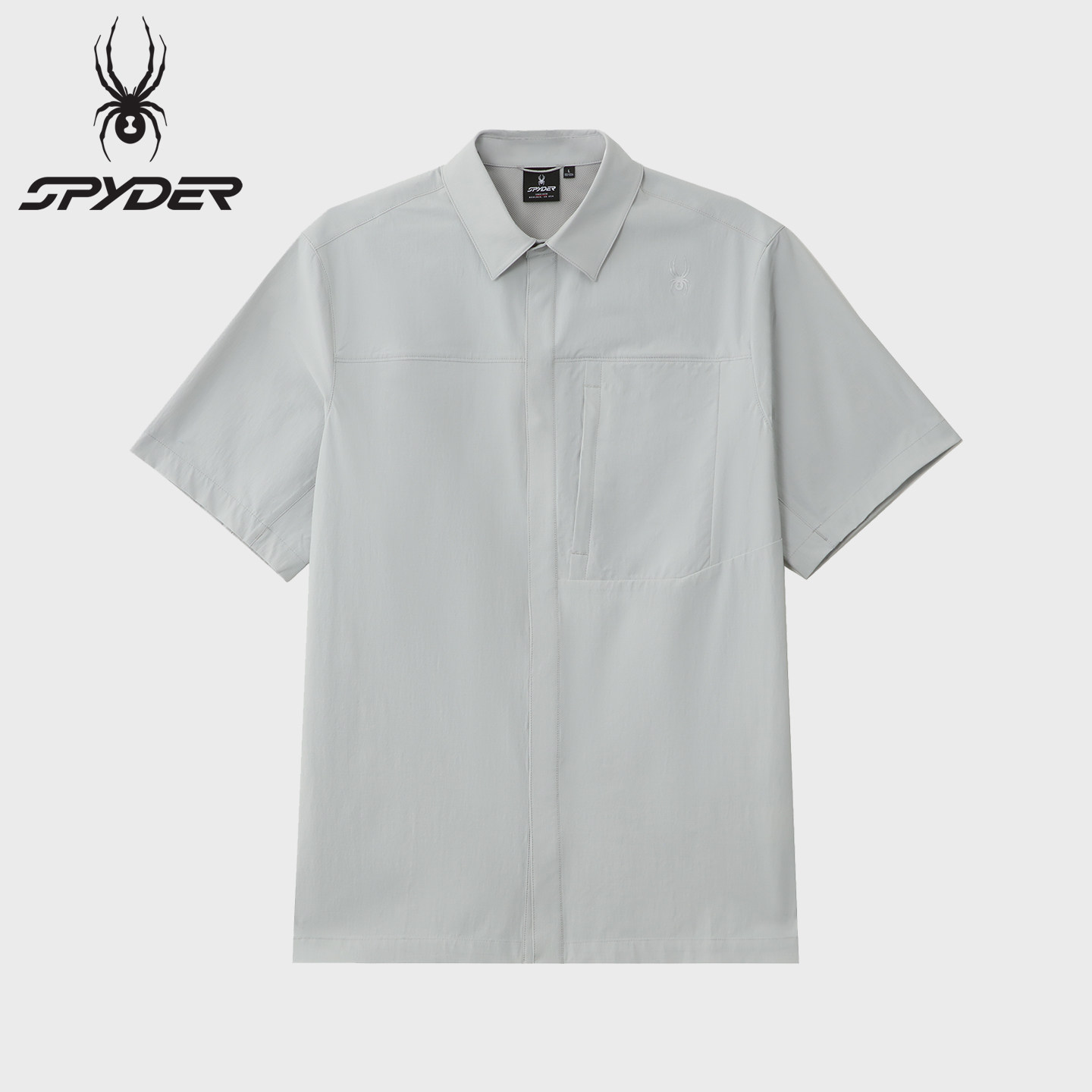SPYDER蜘蛛春夏男士翻领短袖衬衫夹克02JO26204WM