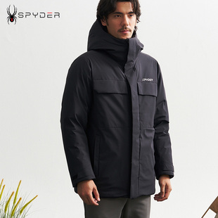 运动潮牌24CF241M 新款 SPYDER蜘蛛户外加厚保暖工装 羽绒服男冬季
