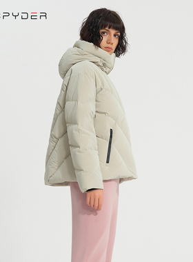 SPYDER蜘蛛韩版宽松羽绒服女ins大码新款保暖时尚外套23CF216W