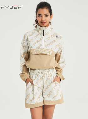 SPYDER蜘蛛潮牌春季新品女士休闲夹克半拉链时尚运动外套23CS116W