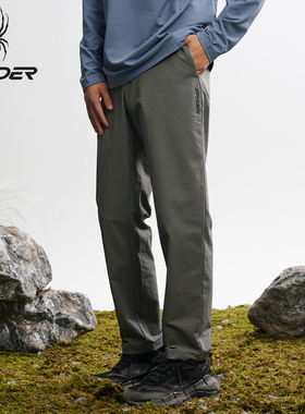 SPYDER蜘蛛秋冬户外休闲男宽松束脚长裤黑色梭织裤潮流25MF513M