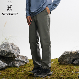 SPYDER蜘蛛秋冬户外休闲男宽松束脚长裤 潮流25MF513M 黑色梭织裤