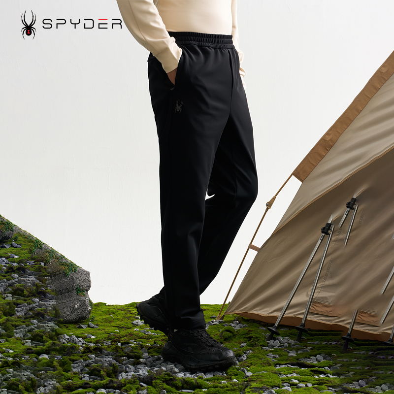 SPYDER蜘蛛新品软壳裤男透气户外加厚保暖登山运动裤24EF545M