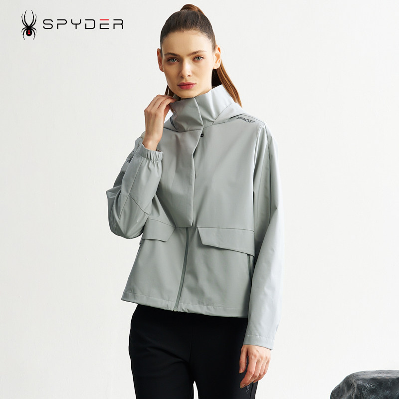 SPYDER蜘蛛秋季新款女士连帽休闲外套显瘦上衣女夹克24MF104W