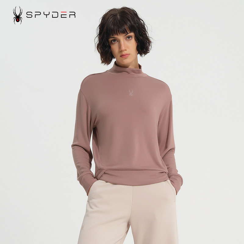 SPYDER蜘蛛新品女士长袖T恤运动健身跑步宽松上衣女23CF418W