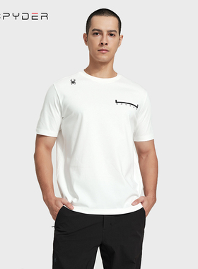 SPYDER蜘蛛短袖T恤男士夏季宽松休闲上衣男装体恤运动24CS411M