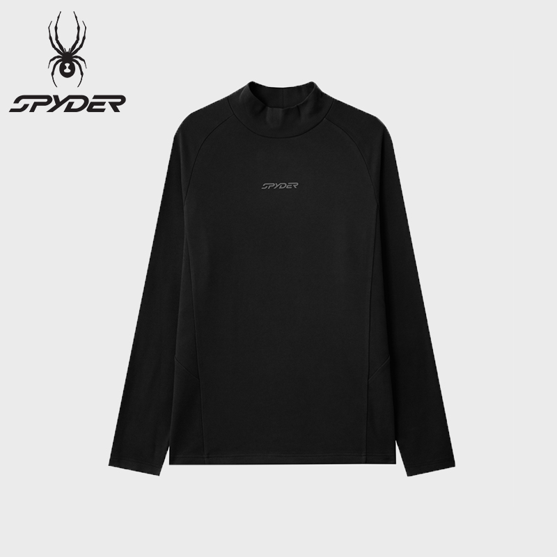 SPYDER蜘蛛长袖T恤男半高领套头内搭打底衫卫衣外套男25MF411M