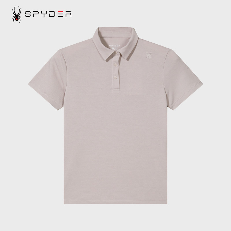 SPYDER蜘蛛黑色短袖Polo衫女夏季休闲T恤时尚体恤上衣潮23MS440W
